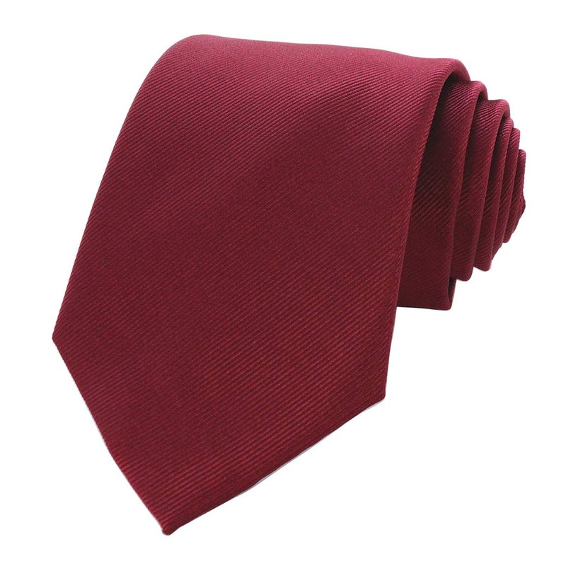 RBOCOTT Silk Burgundy Tie Business Wedding Formal Necktie for Men (Burgundy) - Image 3